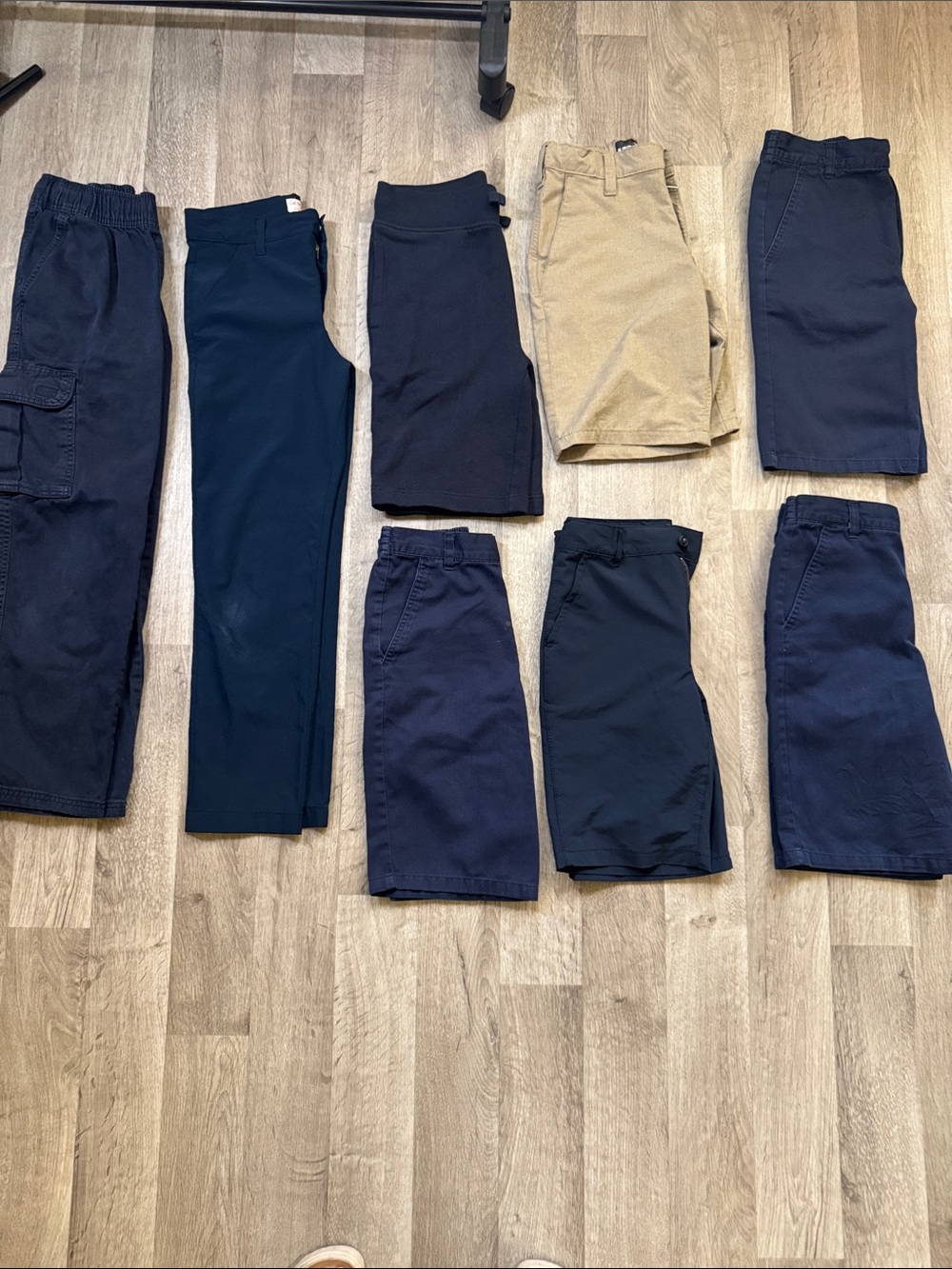 Kids Navy and Khaki Bottoms Pack - Classic School Shorts & Pants.Size 10